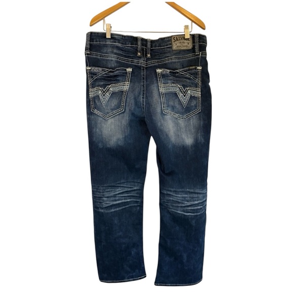 Salvage Jeans Anarchy Relaxed Straight Jeans Size 36 R - Picture 14 of 14